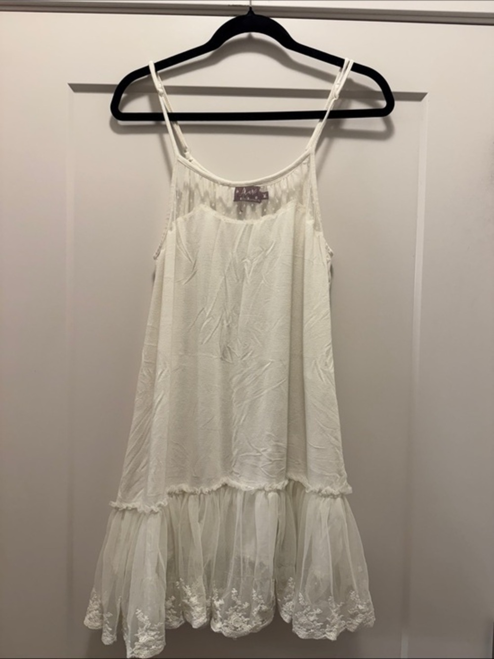 Ava I Del Amore Lace-Hem Slip Dress Extender w Adjustable Straps. XL. EUC!